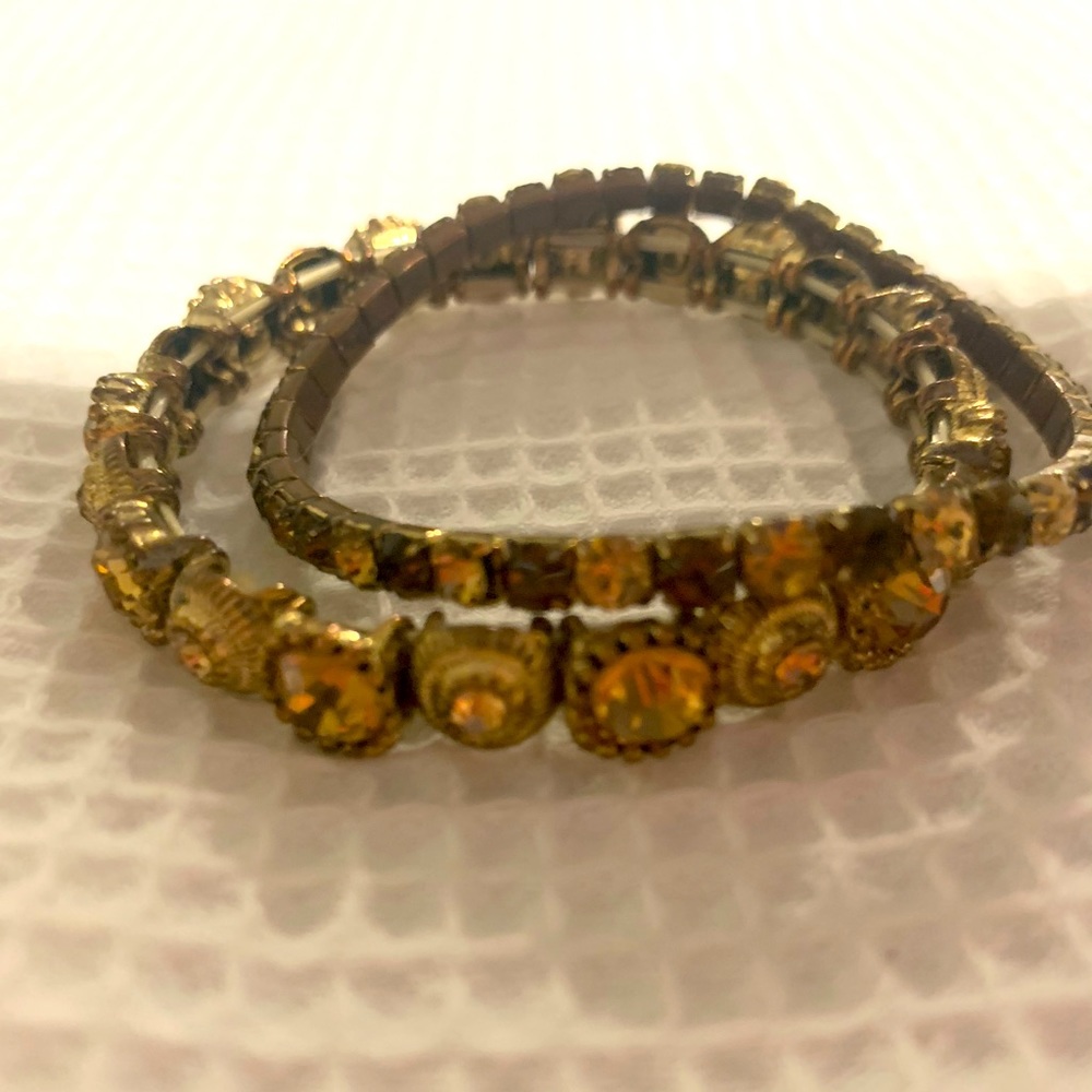 Copper colored stretch bracelets